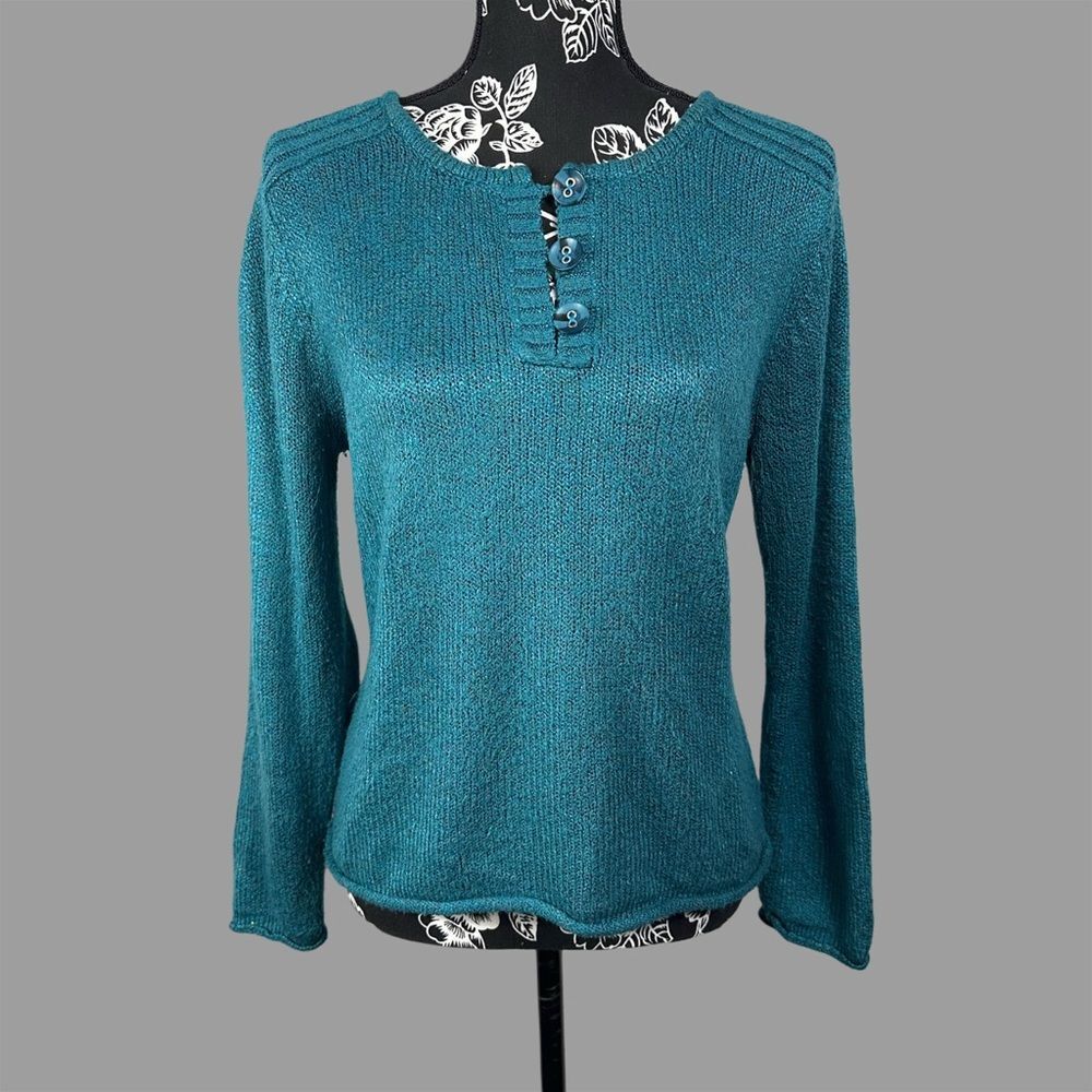 Dress Barn Scoop Neck Button Front Sweater - Women’s PL
